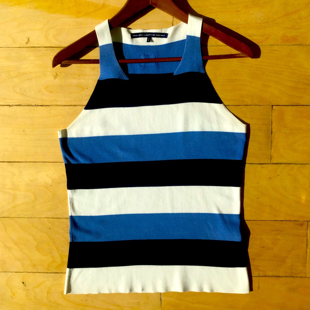 Ralph Lauren Sport cotton/nylon elastane tank top Size M 32” bust, 18” length
